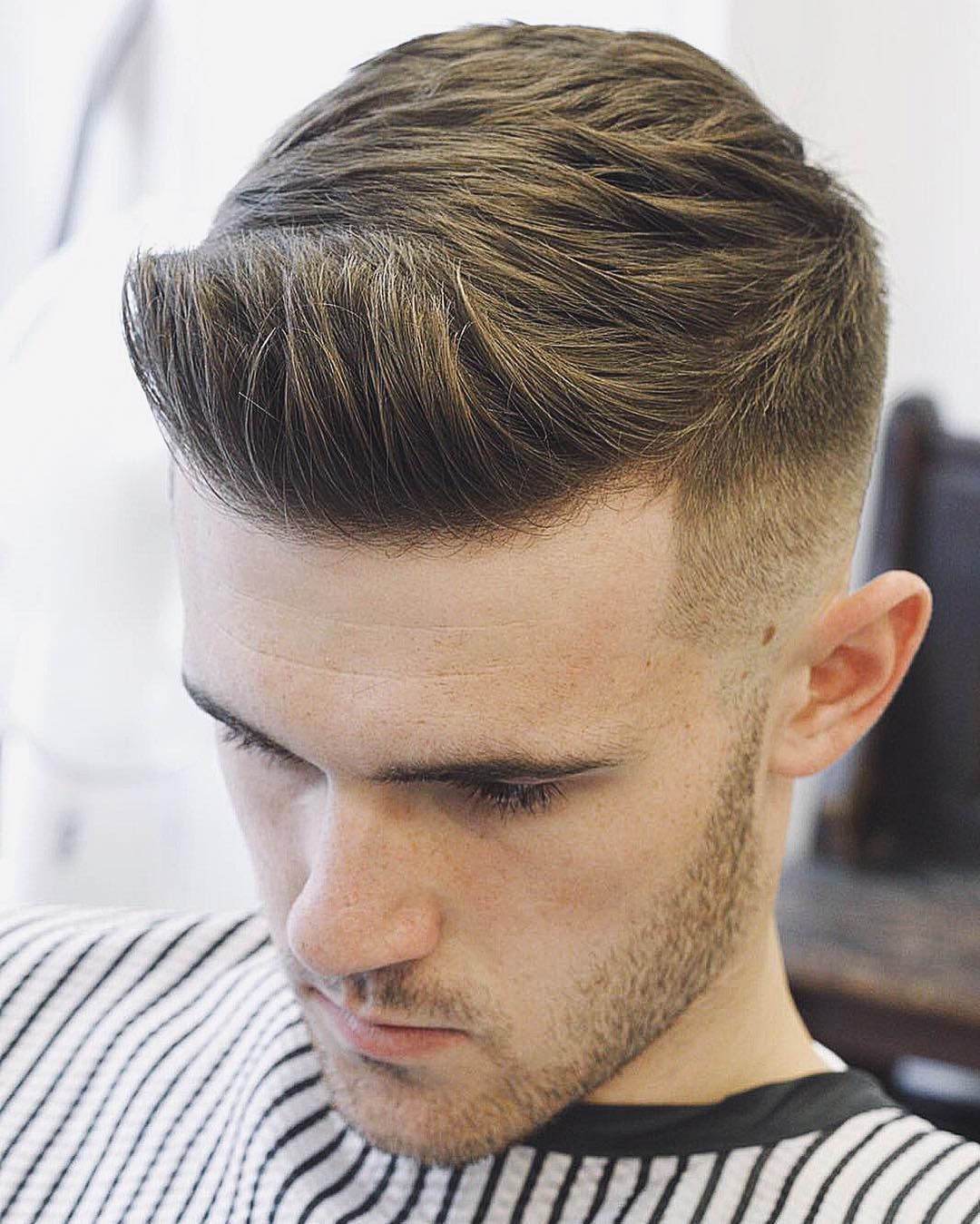 Short Quiff with Faded Sides