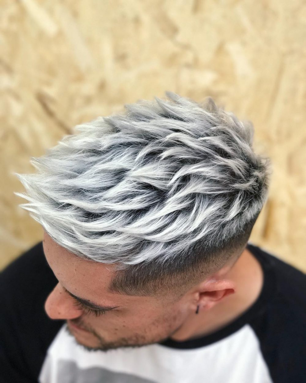 White Color Men’s Hairstyle