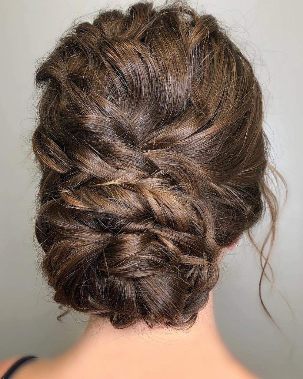 perfect braided chignon for prom